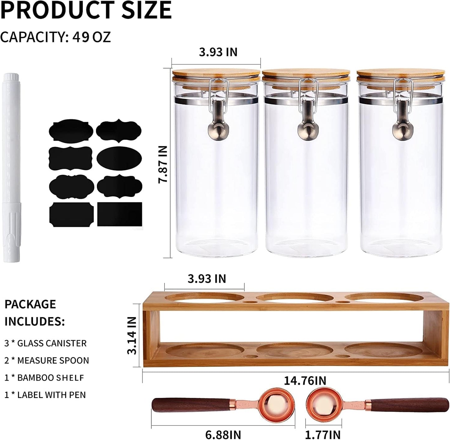 Premium Airtight Glass Coffee Canister with Bamboo Lid: Keep Beans Fresh in Style - Nourishment Tapestry