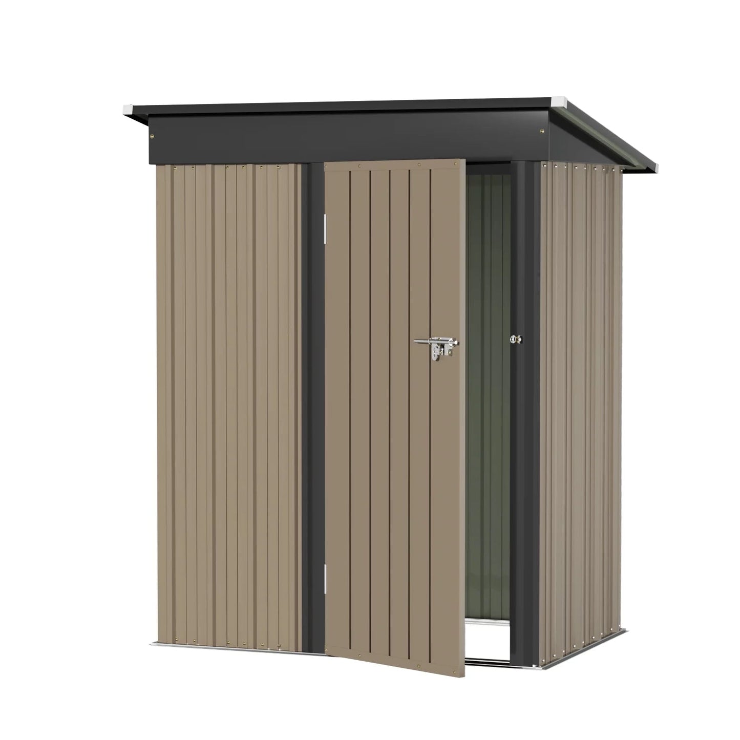 Secure 5x3 Ft Metal Garden Shed: Lockable Outdoor Storage for Patio & Backyard - High Security Solution - Nourishment Tapestry