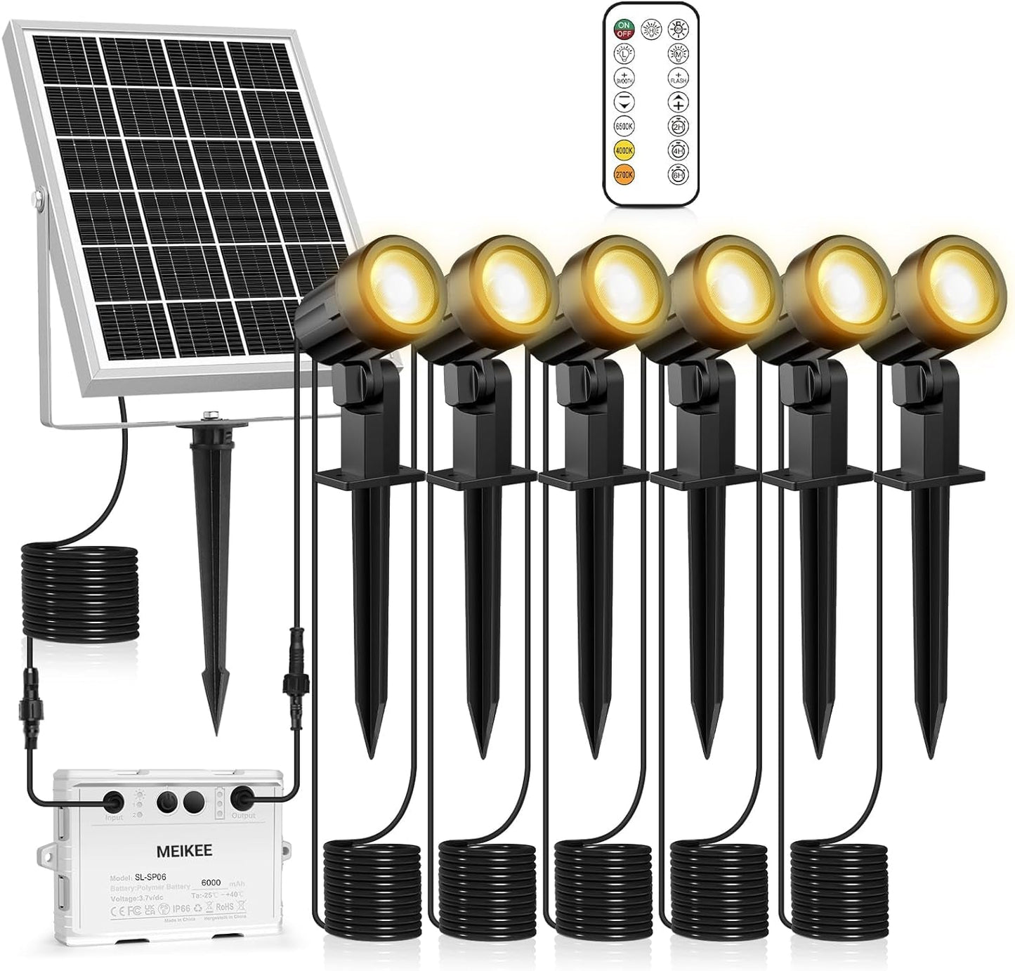 Solar Spotlight 6 - in - 1 Outdoor Lights: Remote - Controlled Patio Illumination - Nourishment Tapestry