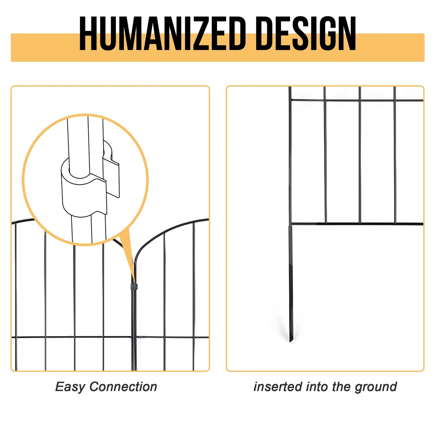 10 - Piece Arched Garden Fence Set: Rustproof Black Barrier for Elegant Landscape Borders - Nourishment Tapestry