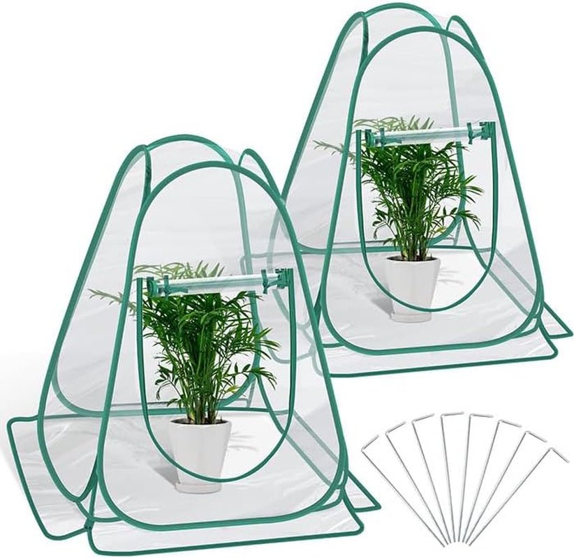 2 - Pack Pop - Up Greenhouse: Portable Plant Protection for Indoor & Outdoor Gardens - Nourishment Tapestry