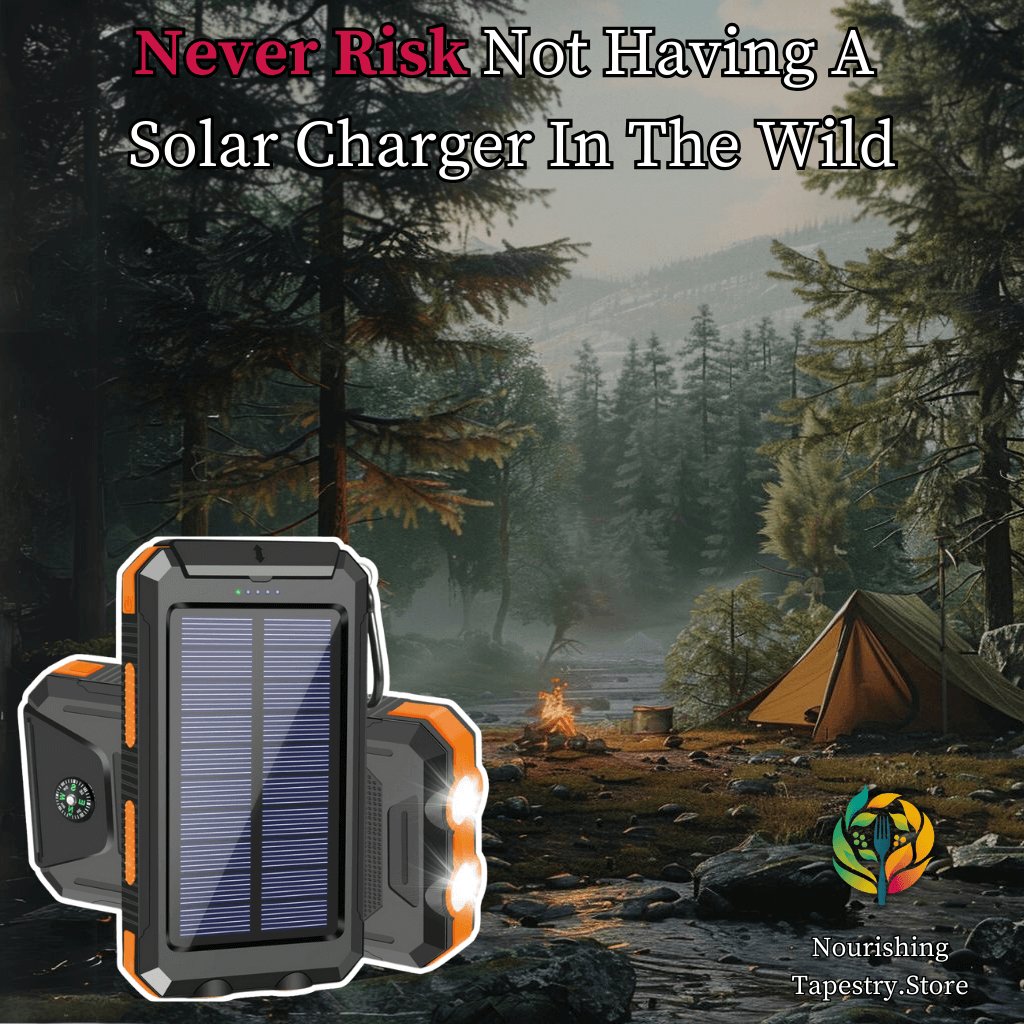 20000mAh Solar Power Bank: Rugged Waterproof Outdoor Charger for Fast Adventure Charging - Nourishment Tapestry