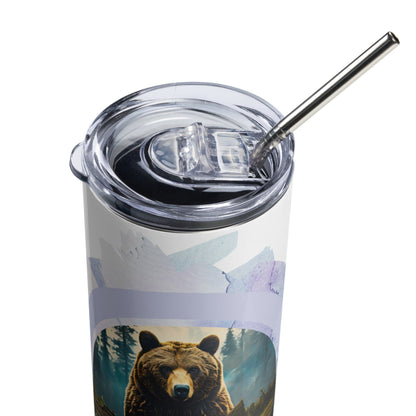 24 - Hour Temperature Control Bear Tumbler: Insulated Travel Mug for Hot & Cold Drinks - Nourishment Tapestry