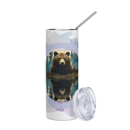 24 - Hour Temperature Control Bear Tumbler: Insulated Travel Mug for Hot & Cold Drinks - Nourishment Tapestry