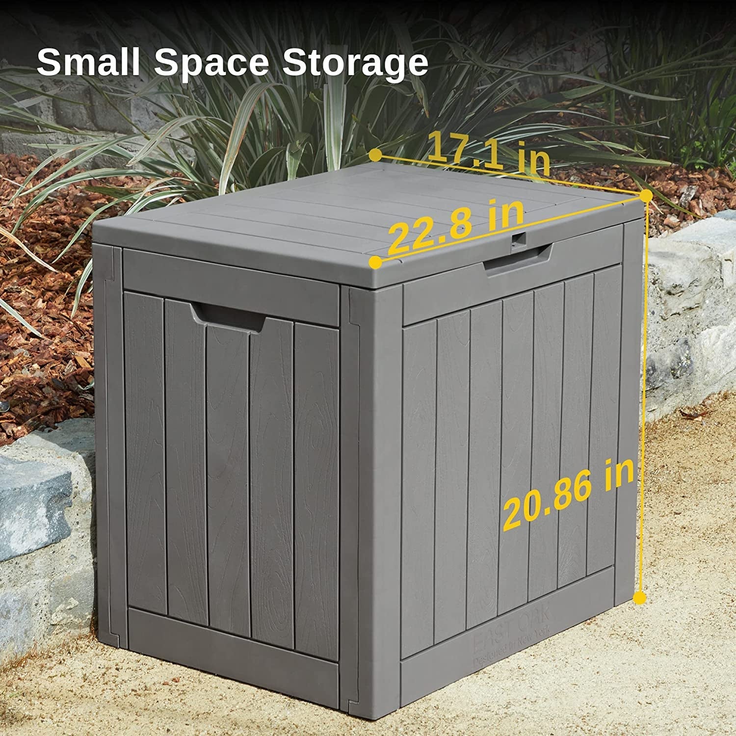 31 Gallon Weatherproof Outdoor Storage Box: Lockable Deck Box for Patio & Garden - Nourishment Tapestry