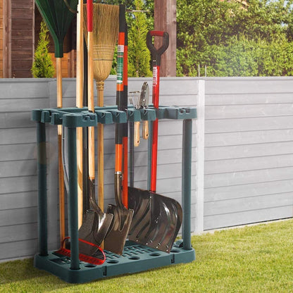 40 - Tool Garden Rack: Durable Organizer for Garage & Outdoor, Easy Assembly - Green - Nourishment Tapestry