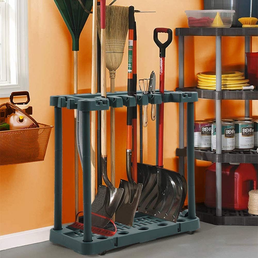 40 - Tool Garden Rack: Durable Organizer for Garage & Outdoor, Easy Assembly - Green - Nourishment Tapestry