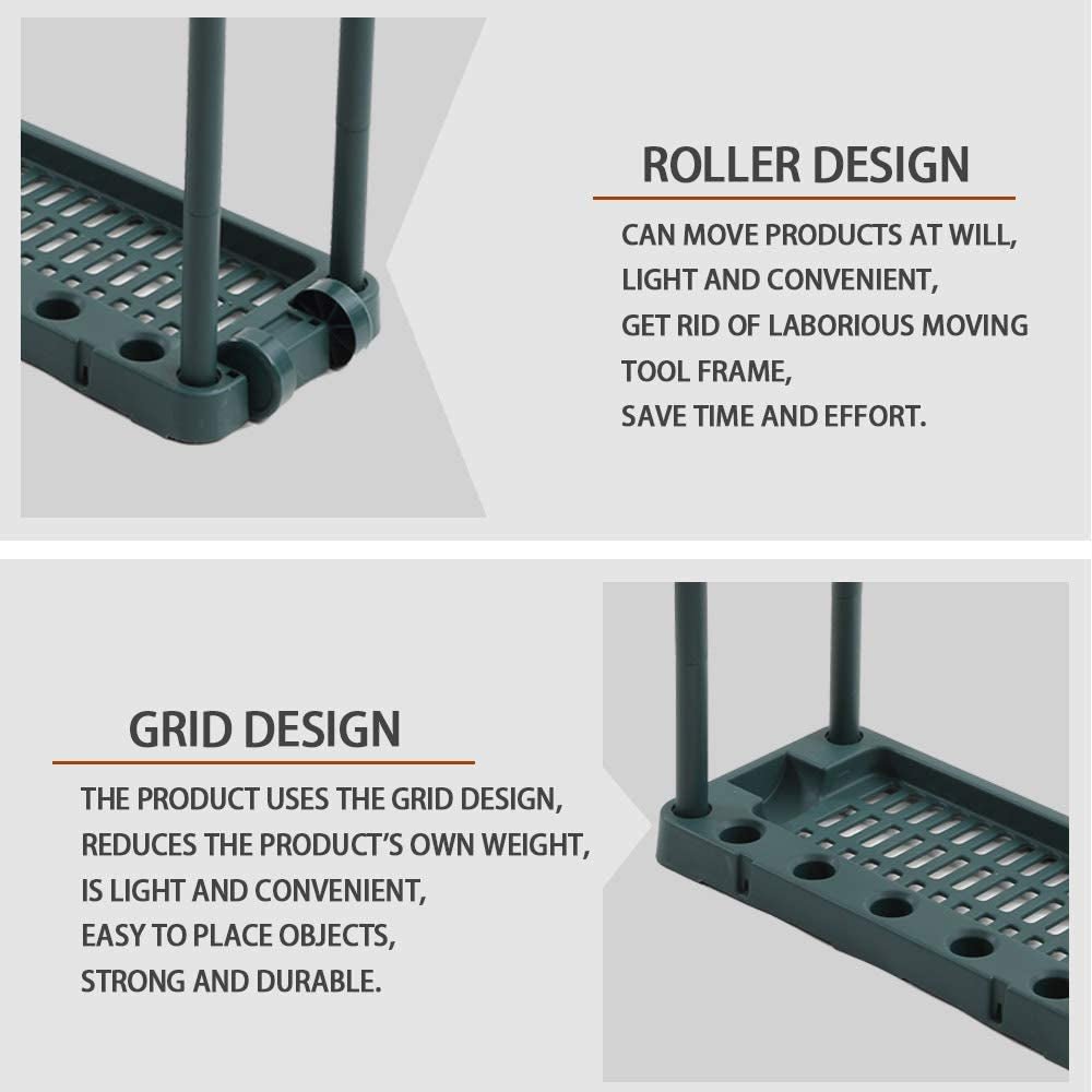 40 - Tool Garden Rack: Durable Organizer for Garage & Outdoor, Easy Assembly - Green - Nourishment Tapestry