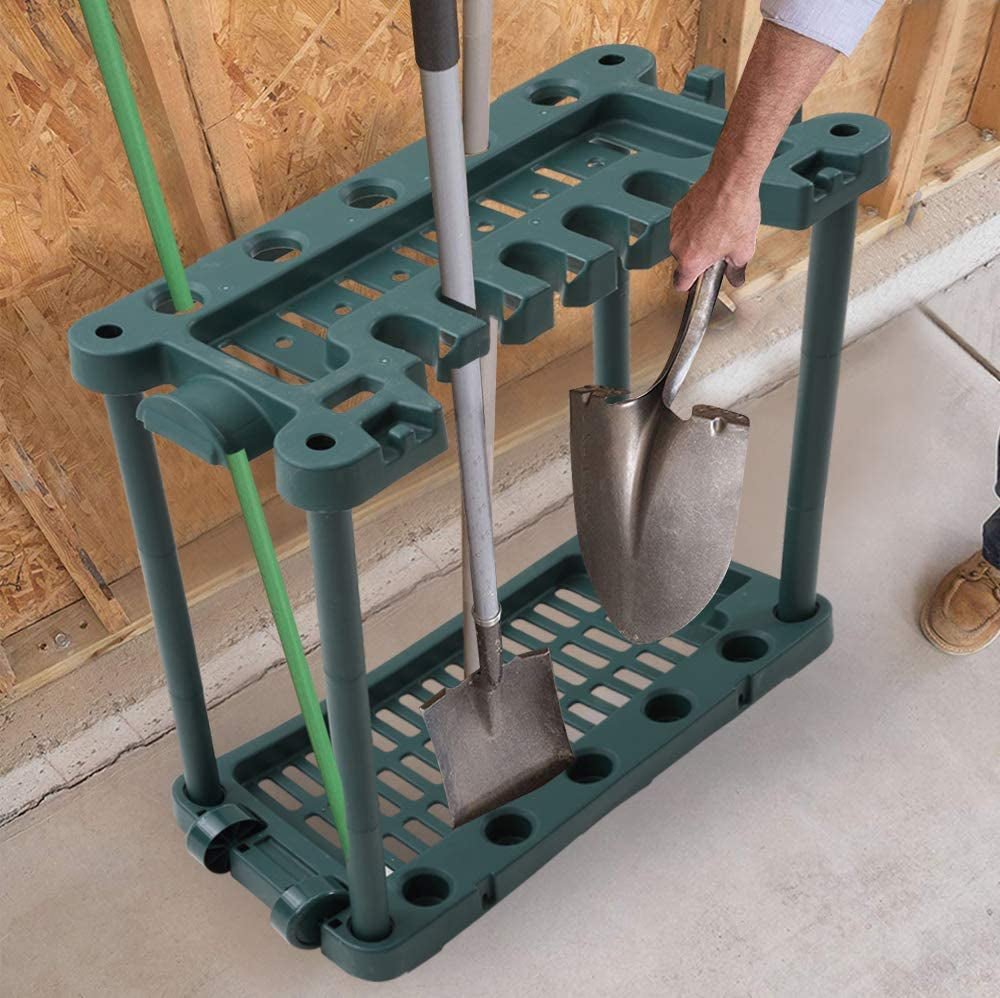 40 - Tool Garden Rack: Durable Organizer for Garage & Outdoor, Easy Assembly - Green - Nourishment Tapestry