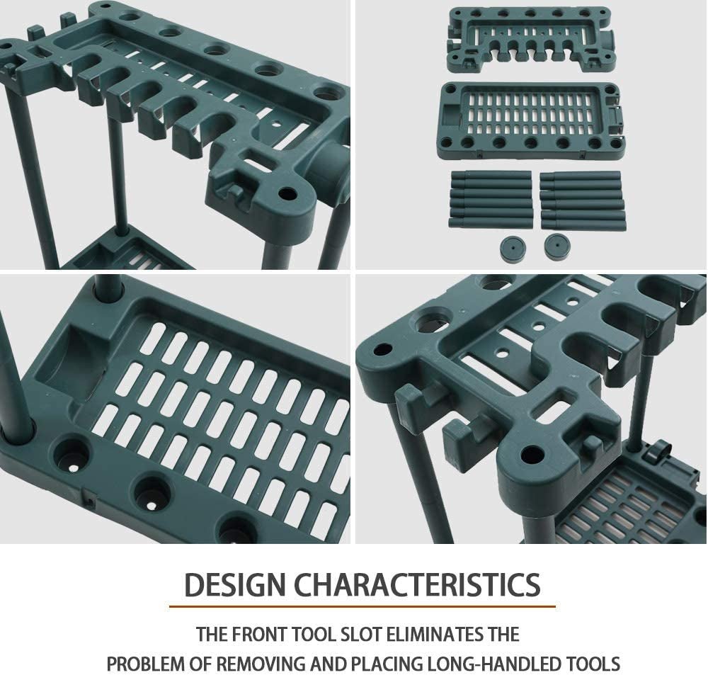 40 - Tool Garden Rack: Durable Organizer for Garage & Outdoor, Easy Assembly - Green - Nourishment Tapestry