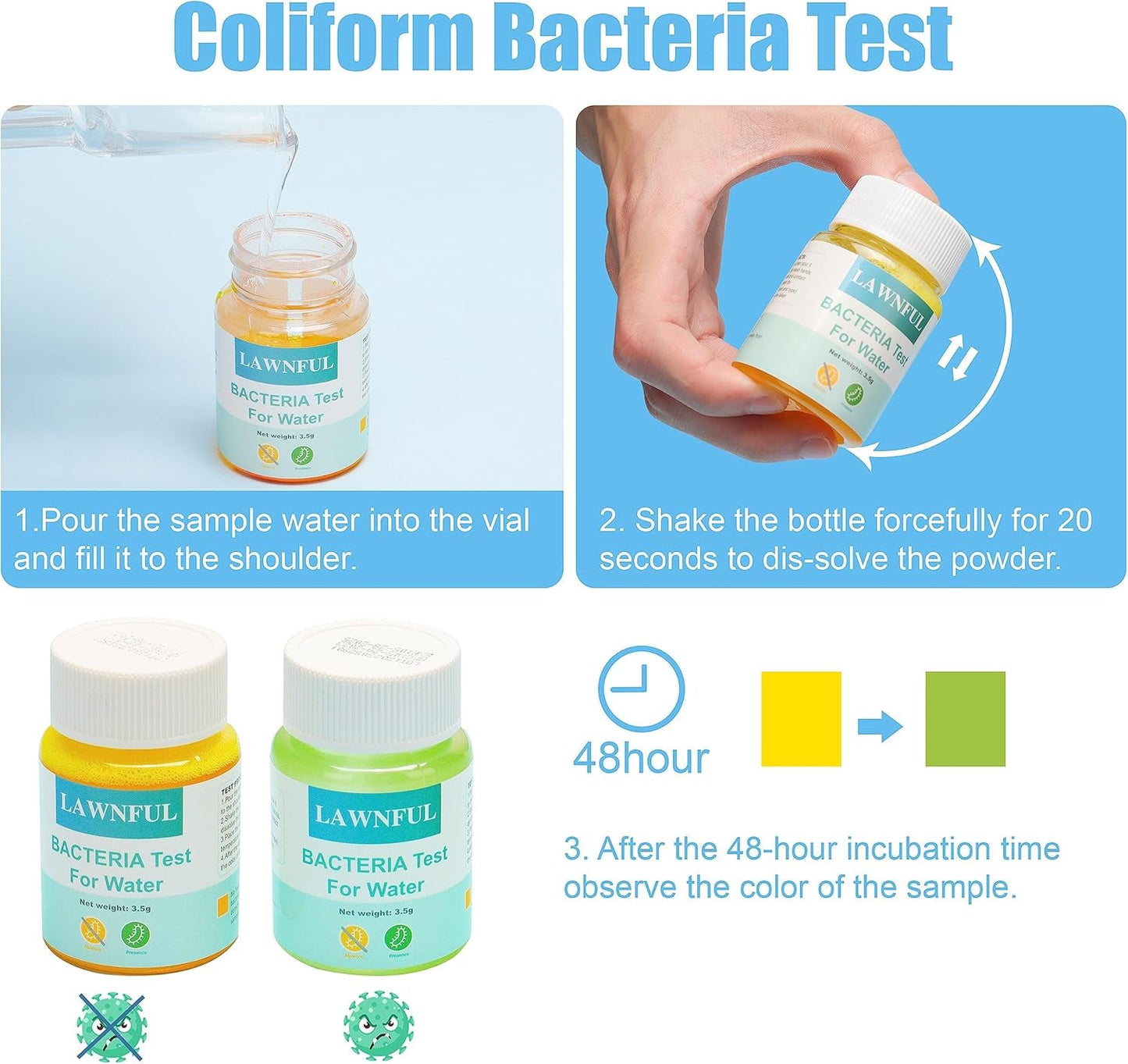 48 - Hour Water Testing Kit for E. Coli and Coliform Bacteria - EPA Approved (8 Packs) - Nourishment Tapestry