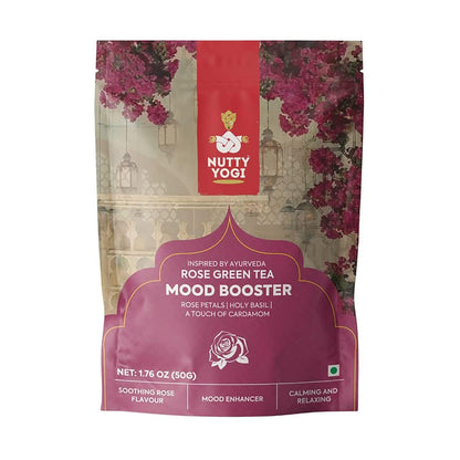 "50G Rose Green Tea Mood Booster: Natural Bliss Blend, Elevate Spirits & Reduce Stress" - Nourishment Tapestry