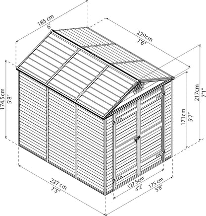 Amber Skylight 6x8Ft Storage Shed: Spacious, Durable Backyard Solution with Natural Light - Buy Online Now - Nourishment Tapestry