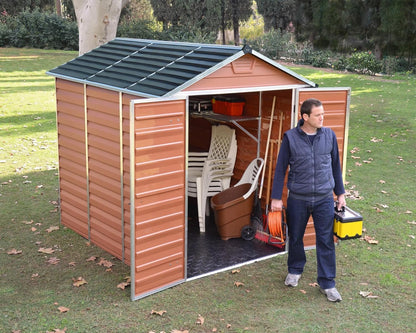 Amber Skylight 6x8Ft Storage Shed: Spacious, Durable Backyard Solution with Natural Light - Buy Online Now - Nourishment Tapestry