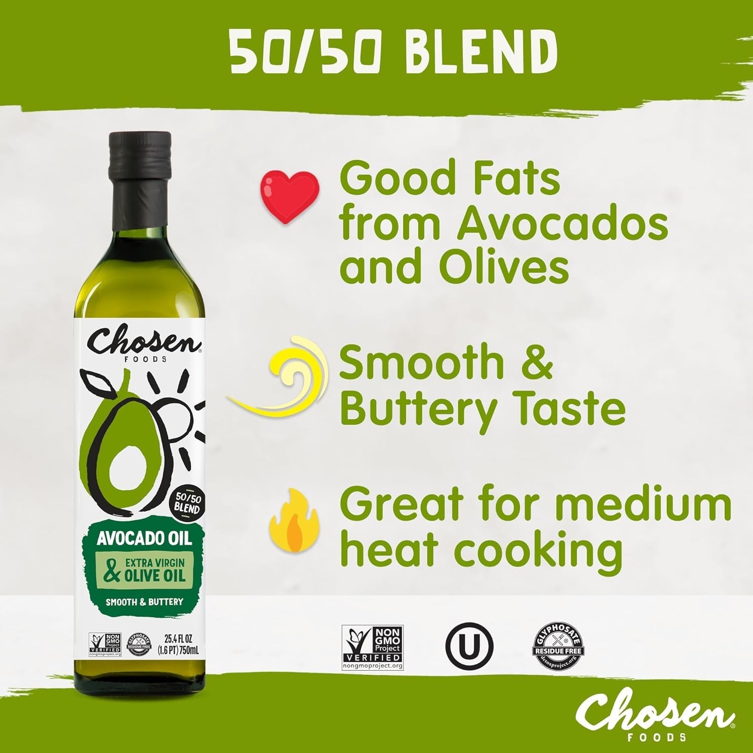 Avocado & Olive Oil Blend for Cooking and Baking - 25.4 Fl Oz: Premium Cooking Oil for Delicious Recipes - Nourishment Tapestry