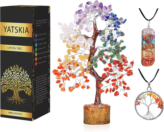 Chakra Tree of Life: Crystal Meditation Decor and Spiritual Gifts for Women - Enhance Your Spiritual Space - Nourishment Tapestry