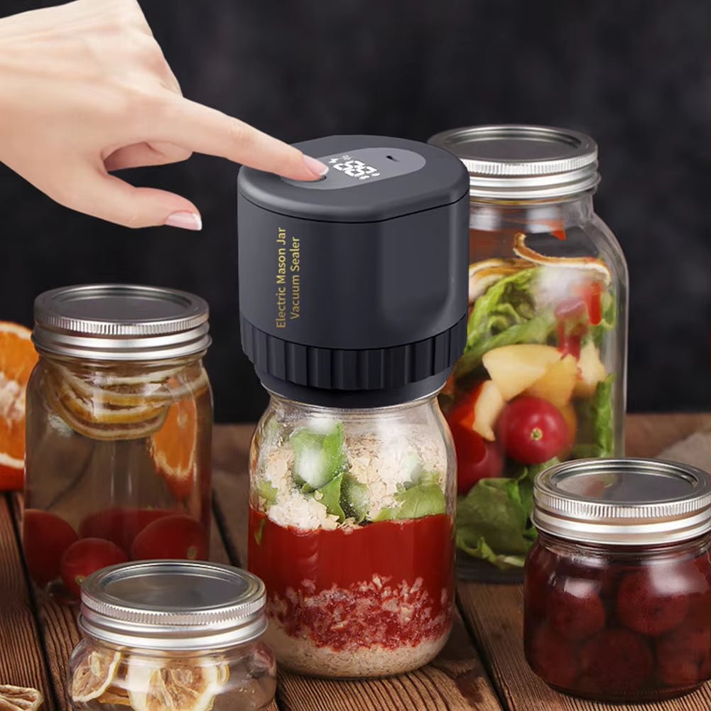 Cordless Mason Jar Vacuum Sealer Kit: Preserve Food Easily with Electric Automatic Kitchen Tool - Nourishment Tapestry