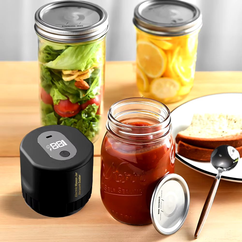 Cordless Mason Jar Vacuum Sealer Kit: Preserve Food Easily with Electric Automatic Kitchen Tool - Nourishment Tapestry