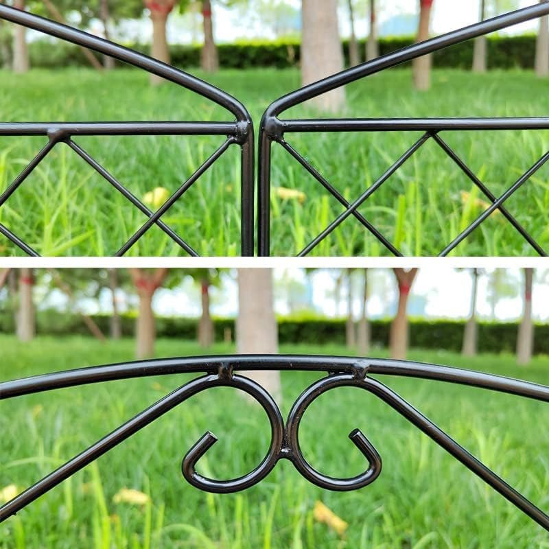 Decorative Garden Fence 44cm x 3m - Rustproof Metal Animal Barrier for Yard and Flower Bed - Nourishment Tapestry