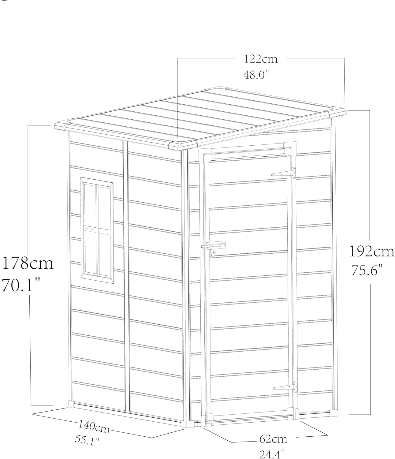 Durable Outdoor Storage Shed: 4ft, 5ft, 6ft Sizes - Weather - Resistant for Garden & Backyard Organization - Nourishment Tapestry