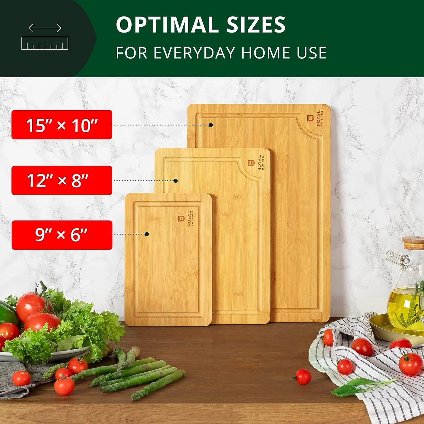 Eco - Friendly Bamboo Cutting Board Set: Sustainable Kitchen Essentials - Nourishment Tapestry