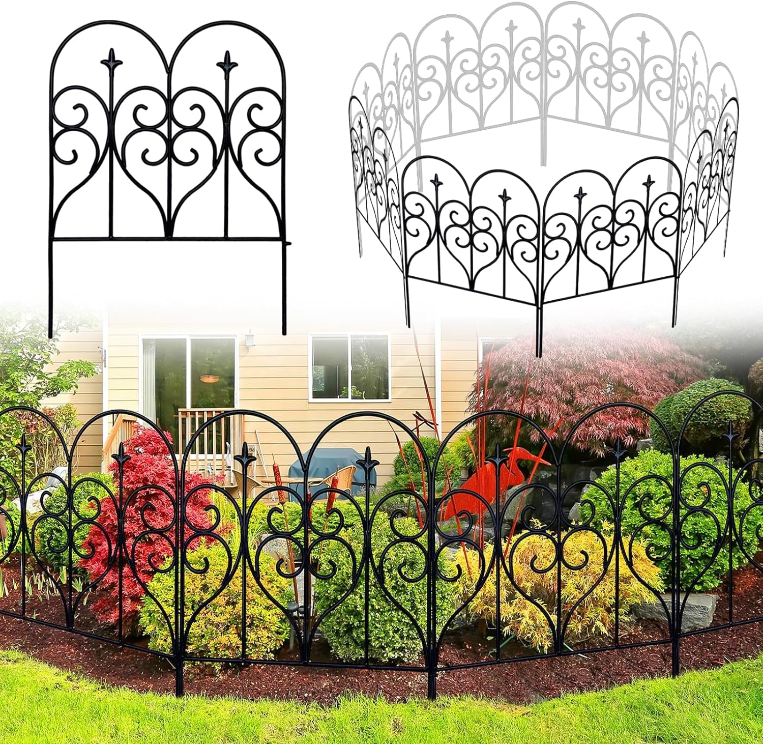 Elegant 3M Rustproof Garden Fence: Beautify Your Yard, Patio & Flower Beds - Nourishment Tapestry