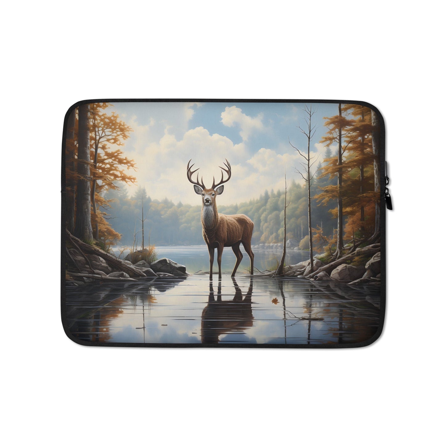 Elegant Deer Neoprene Laptop Sleeve: Stylish 13 - 15" Case for Ultimate Protection - Nourishment Tapestry