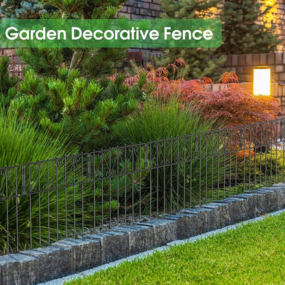 Elegant Rustproof Metal Garden Fence 10 - Panel Set: Stylish Pet & Animal Control Solution - Nourishment Tapestry