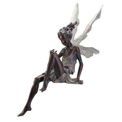 Enchanting Coffee Fairy Garden Statue - Whimsical Outdoor Decor - Nourishment Tapestry