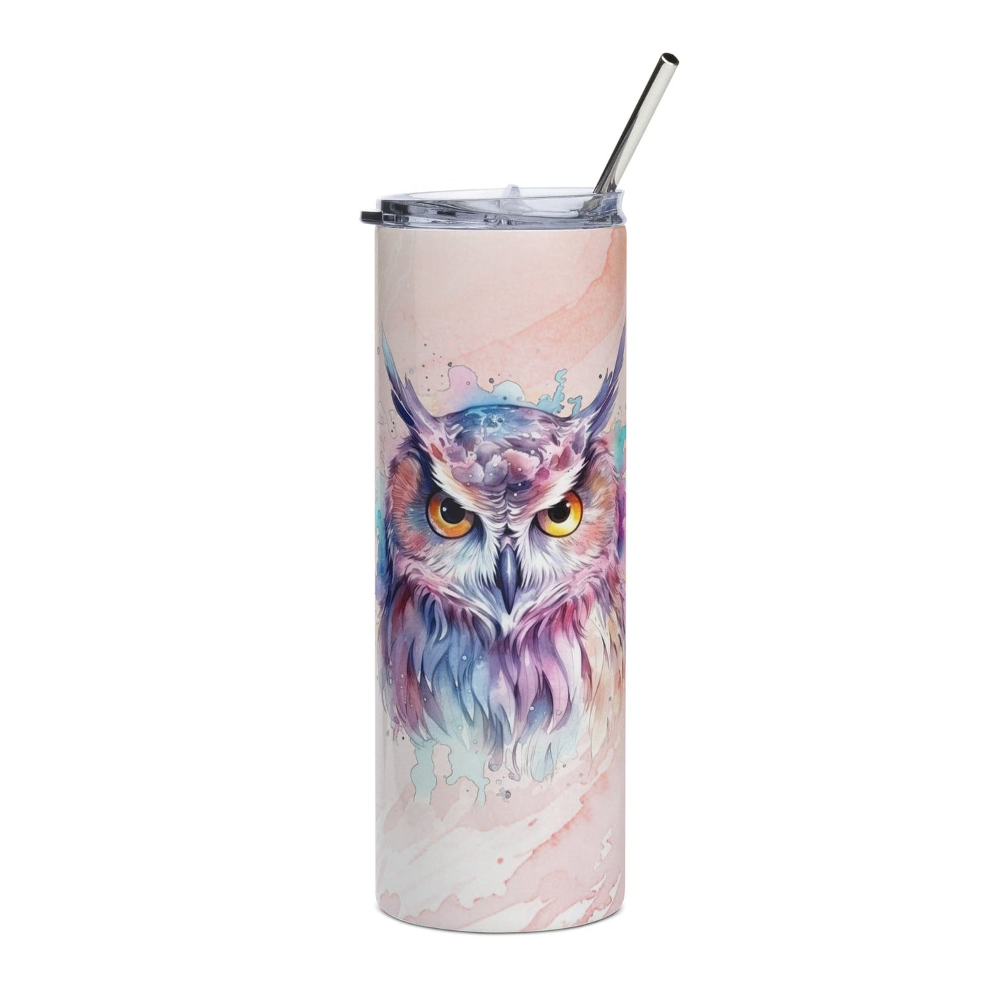 Enchanting Mystic Owl Tumbler: 20oz Insulated, Leak - Proof, Artistic Design for Hot & Cold Drinks - Nourishment Tapestry