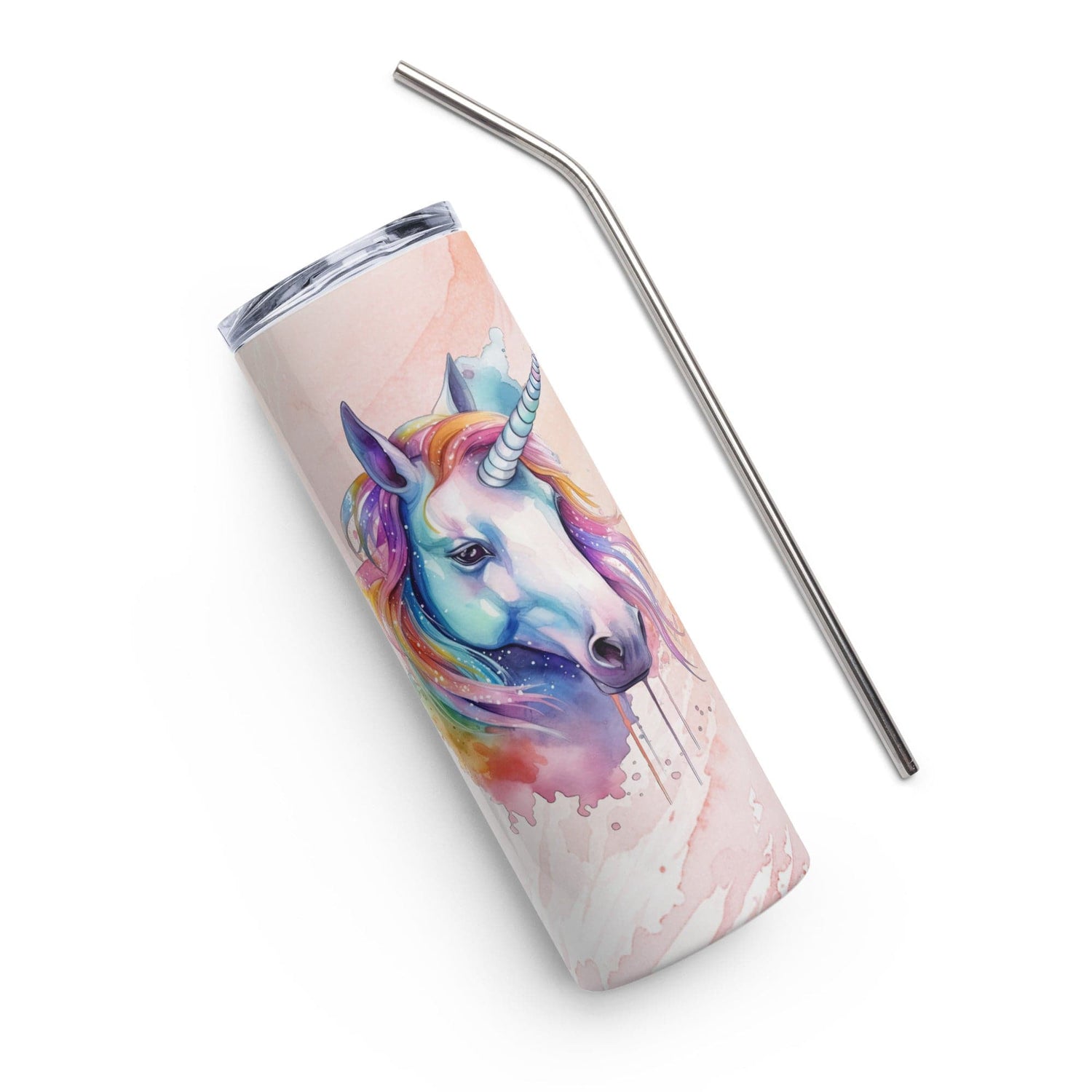 Enchanting Unicorn Tumbler: 20oz Insulated Steel Cup with Magical Watercolor Design - Ideal Gift - Nourishment Tapestry