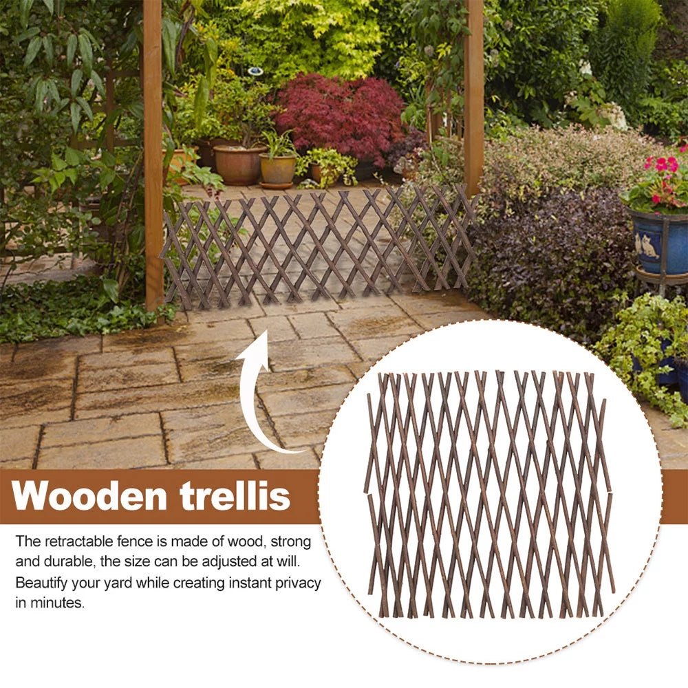 Expanding Willow Trellis Plant Support for Garden Decoration - Nourishment Tapestry