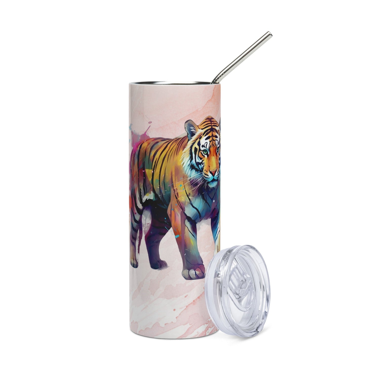 Fierce Tiger Tumbler: 20oz Insulated Mug - Perfect Nature Lover's Gift for Travel - Nourishment Tapestry