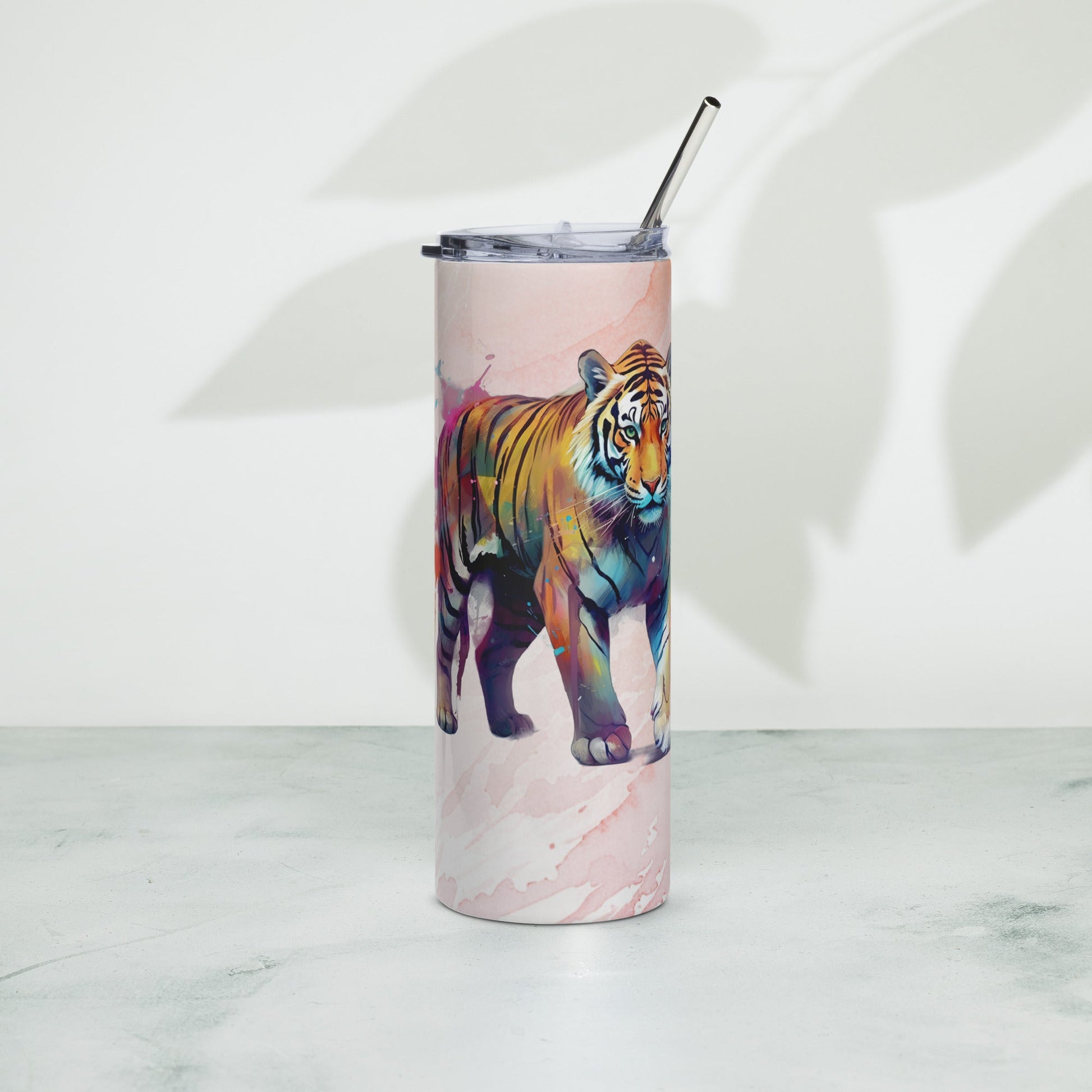 Fierce Tiger Tumbler: 20oz Insulated Mug - Perfect Nature Lover's Gift for Travel - Nourishment Tapestry