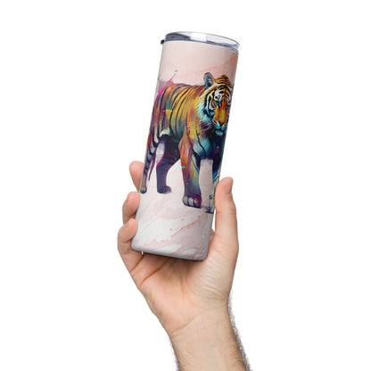 Fierce Tiger Tumbler: 20oz Insulated Mug - Perfect Nature Lover's Gift for Travel - Nourishment Tapestry