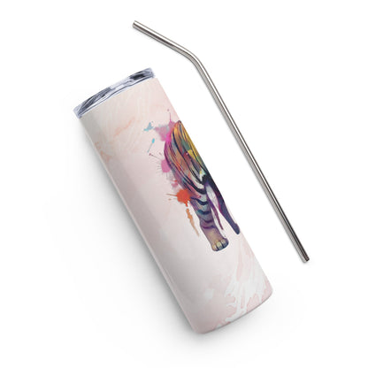 Fierce Tiger Tumbler: 20oz Insulated Mug - Perfect Nature Lover's Gift for Travel - Nourishment Tapestry