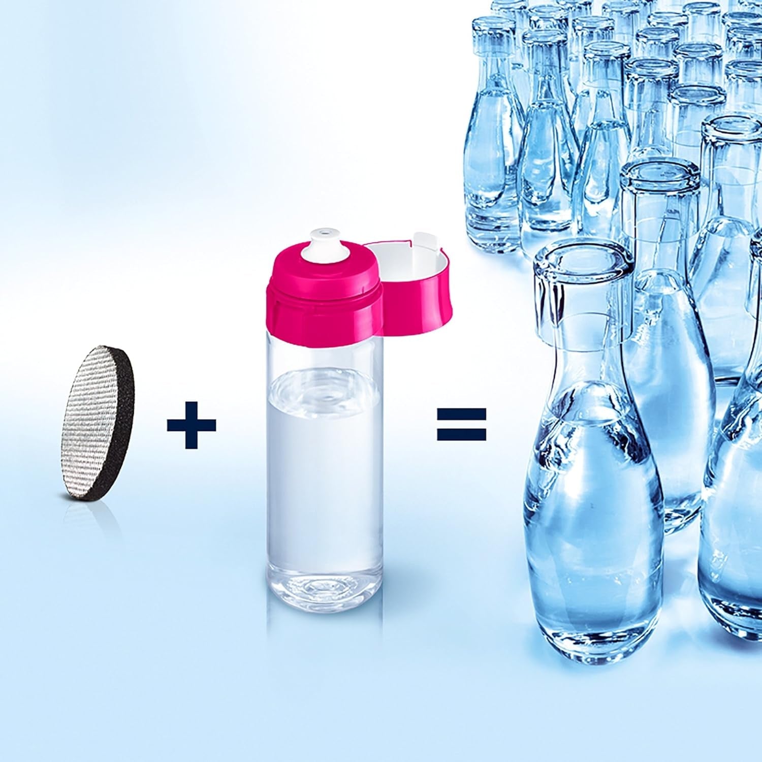 Fill & Go Pink Water Filter Bottle - Stay Hydrated on the Go! - Nourishment Tapestry