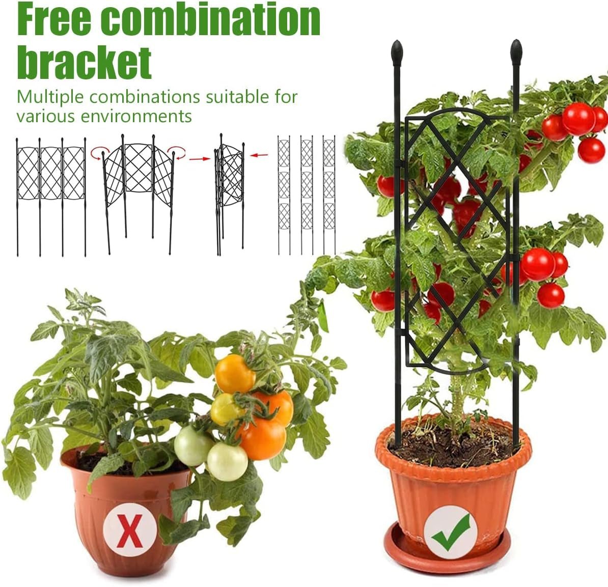 Garden Trellis for Climbing Plants: Decorative Outdoor Plant Support Frame - Nourishment Tapestry