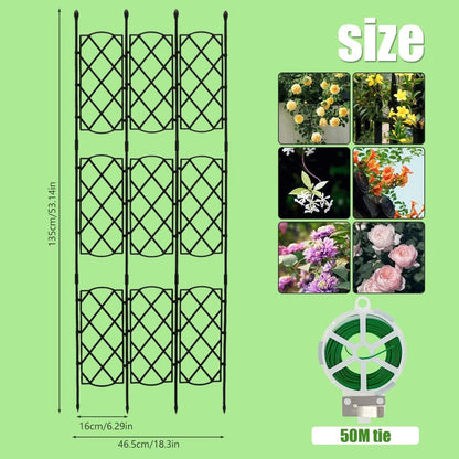 Garden Trellis for Climbing Plants: Decorative Outdoor Plant Support Frame - Nourishment Tapestry