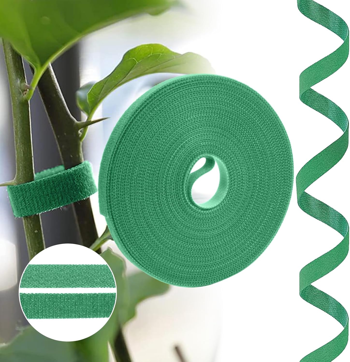 Green Garden Plants Tie Tape Kit - Self Adhesive, Adjustable, and Easy to Use - Nourishment Tapestry