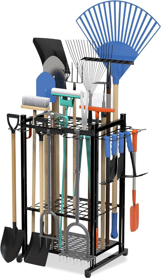 Heavy - Duty Garden Tool Organizer: Steel Rack for 50 Tools - Nourishment Tapestry