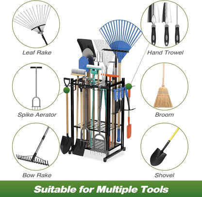 Heavy - Duty Garden Tool Organizer: Steel Rack for 50 Tools - Nourishment Tapestry