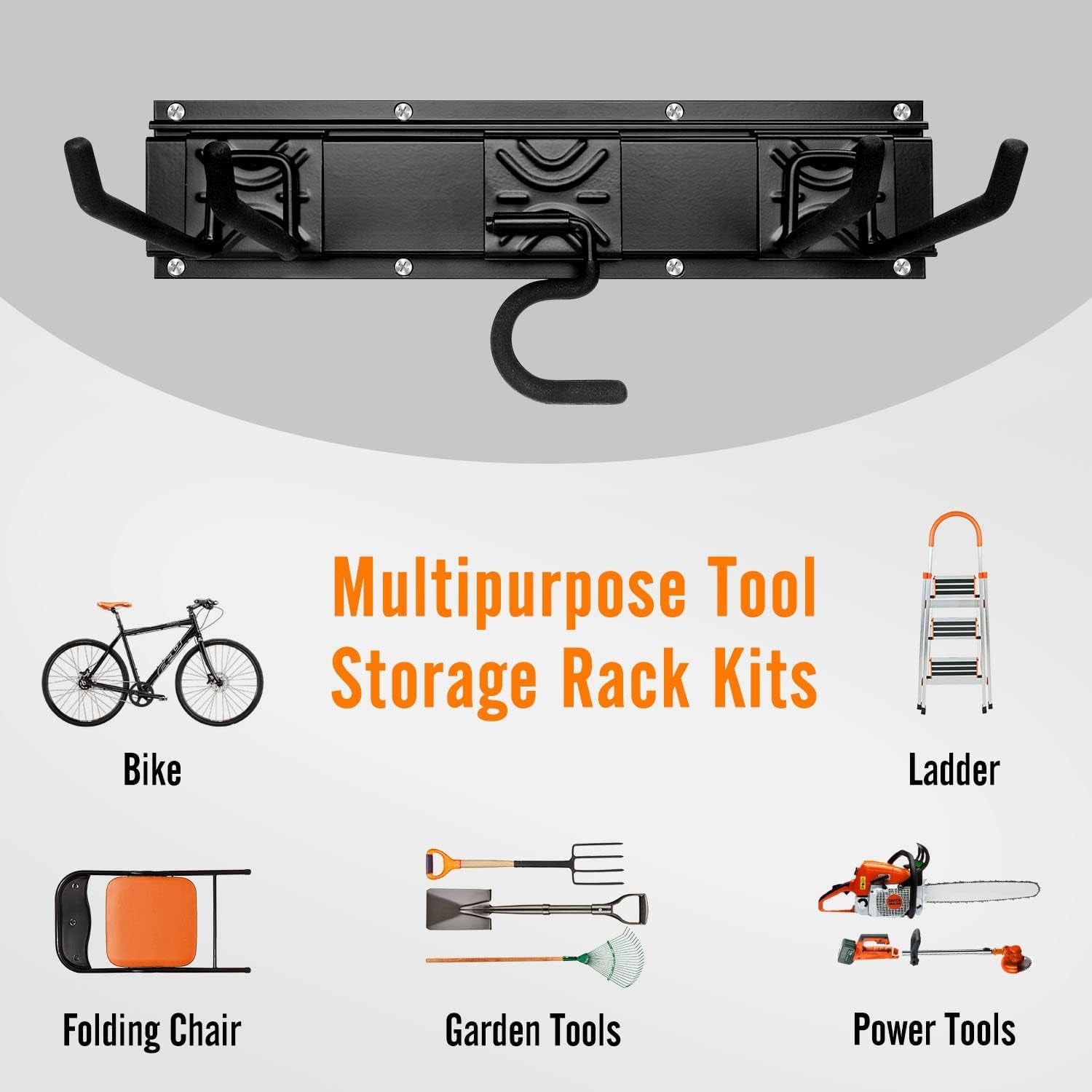 Heavy - Duty Wall - Mount Garden Tool Organizer: Garage Storage Rack for Yard Equipment - Nourishment Tapestry