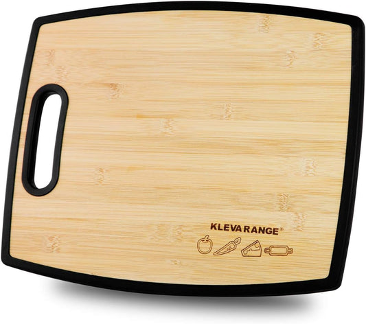 Hygienic 2 - in - 1 Bamboo & Poly Cutting Board: Reversible, Premium Kitchen Essential - Nourishment Tapestry