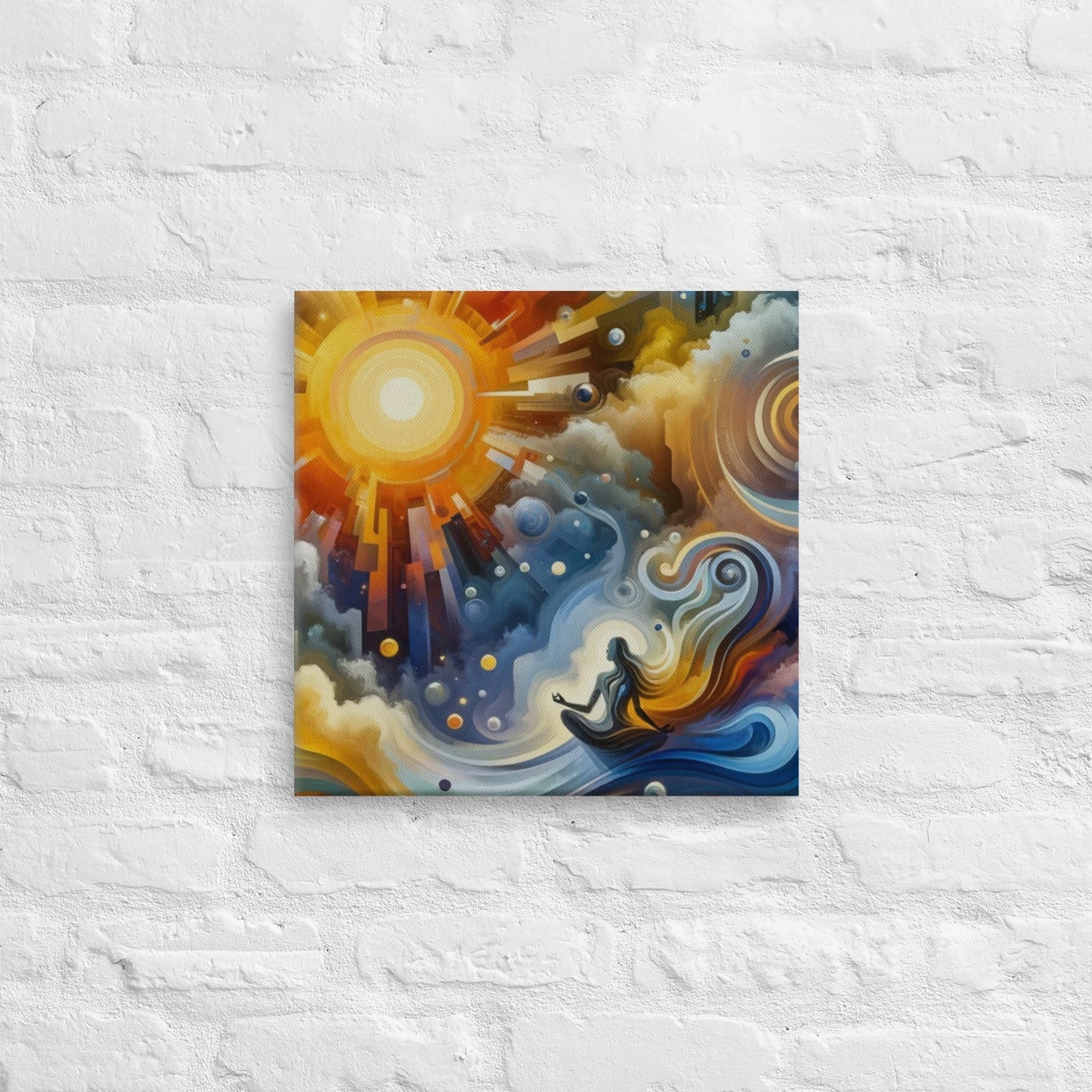 Inspirational Abstract Mantra Canvas: Motivational Wall Art for Home & Office - Nourishment Tapestry