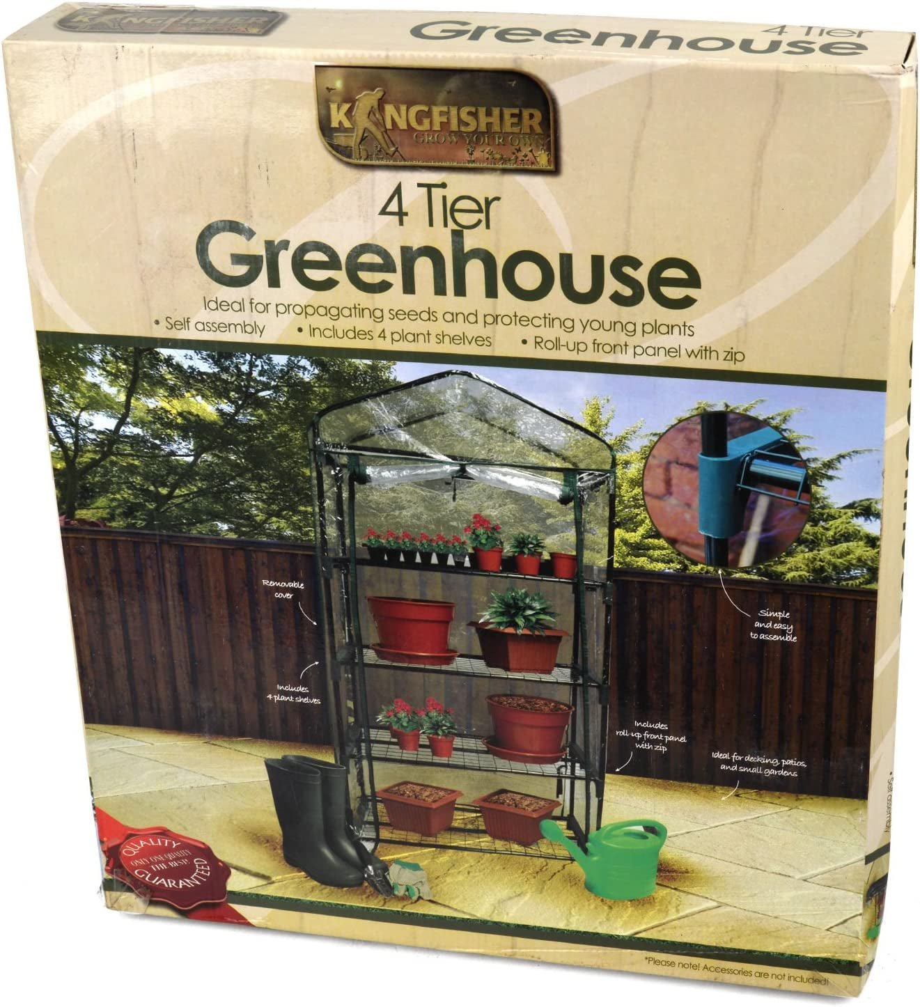 Kingfisher GHPRO 4 - Tier Greenhouse: Year - Round Garden Oasis for Enthusiasts - Buy Online Now - Nourishment Tapestry