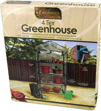 Kingfisher GHPRO 4 - Tier Greenhouse: Year - Round Garden Oasis for Enthusiasts - Buy Online Now - Nourishment Tapestry