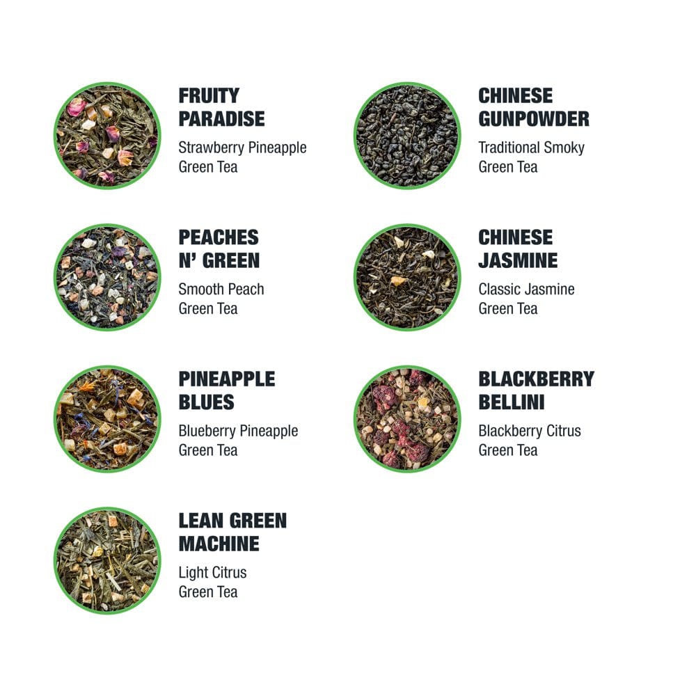 Luxury Green Tea Sampler: 7 Artisanal Loose Leaf Varieties for Tea Enthusiasts - Nourishment Tapestry