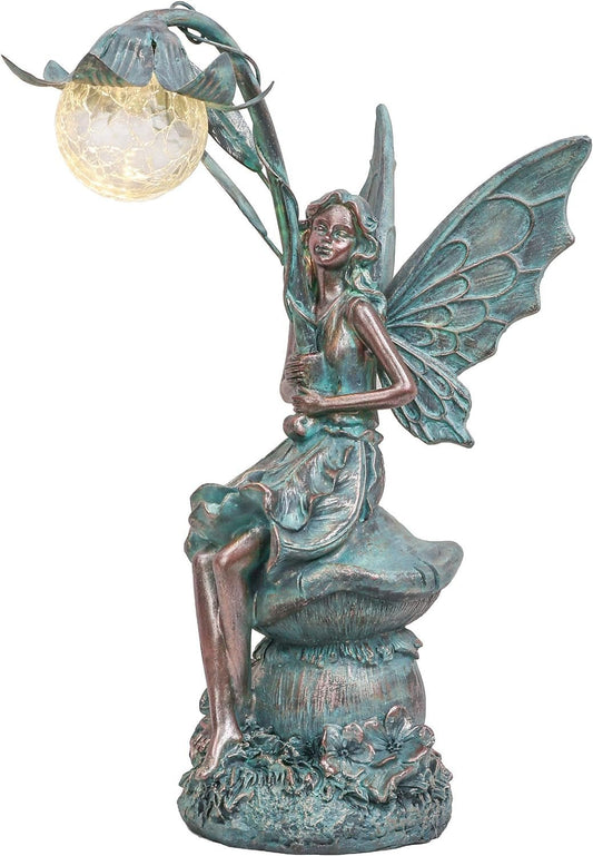 Magical Solar Fairy Garden Statue with LED Lights: Enchant Your Outdoor Space - Nourishment Tapestry