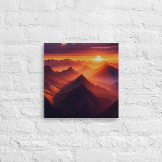 Majestic Sunset Mountain Canvas: Stunning Landscape Wall Art for Home Decor - Nourishment Tapestry